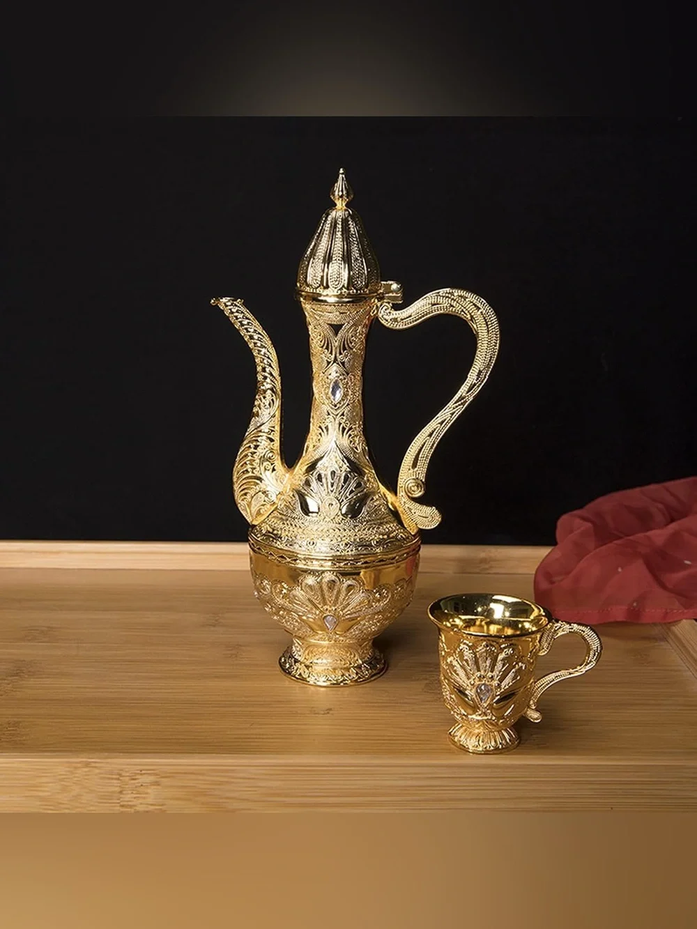 Elegant Gold Turkish Coffee Set